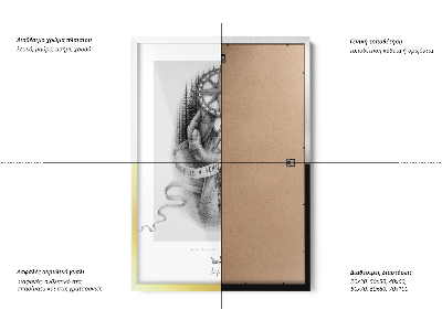 Zwarte schilderijlijst minimalistisch 70x100