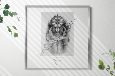 Zilver elegante fotolijst voor poster 50x50 cm