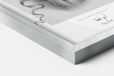 Zilver elegante fotolijst voor poster 50x50 cm