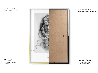 Zilver elegante fotolijst voor poster 60x80 cm