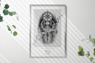 Zilver elegante fotolijst voor poster 60x80 cm