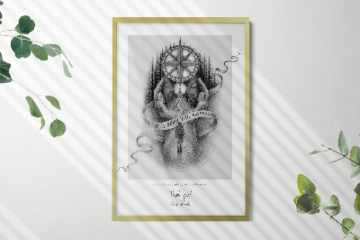 Gouden fotolijst voor aan de muur 20x30