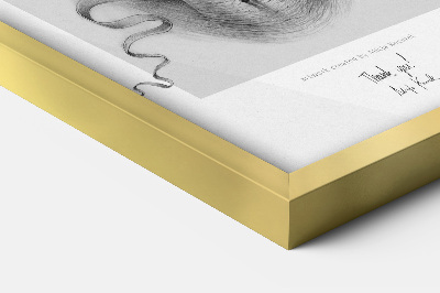 Gouden fotolijst voor aan de muur 20x30