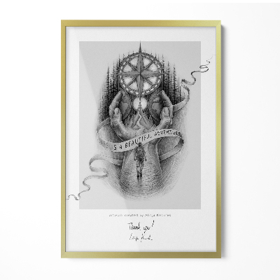 Gouden fotolijst strak design 40x60