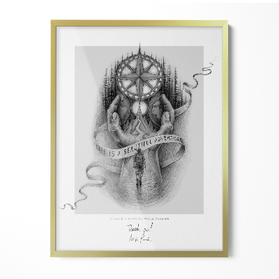 Fotolijst goud modern design 60x80