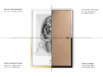 Gouden fotolijst strak design 70x100