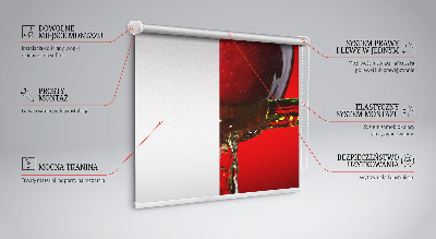 Rolgordijn voor het raam Rode appel in water