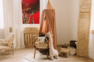 Rolgordijn voor het raam Rode appel in water