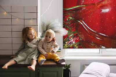 Rolgordijn voor het raam Rode appel in water