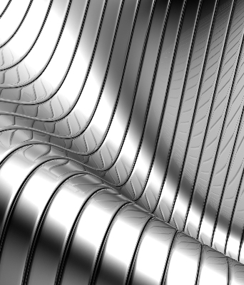 Rolgordijn verduisterend Metaalabstractie