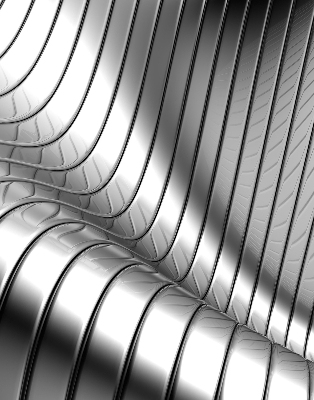 Rolgordijn verduisterend Metaalabstractie