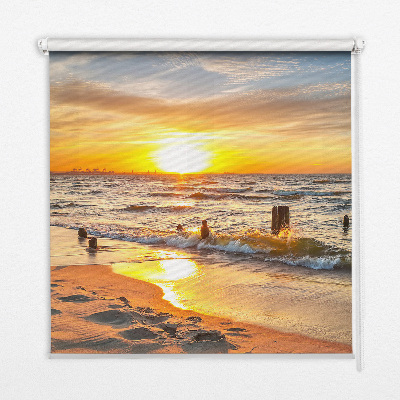 Rolgordijn voor het raam Zonsondergang