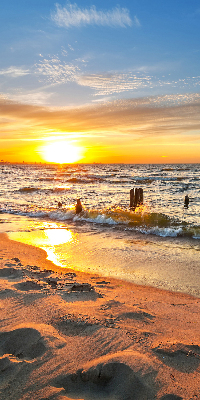 Rolgordijn voor het raam Zonsondergang