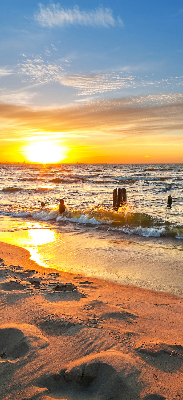Rolgordijn voor het raam Zonsondergang