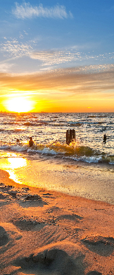 Rolgordijn voor het raam Zonsondergang