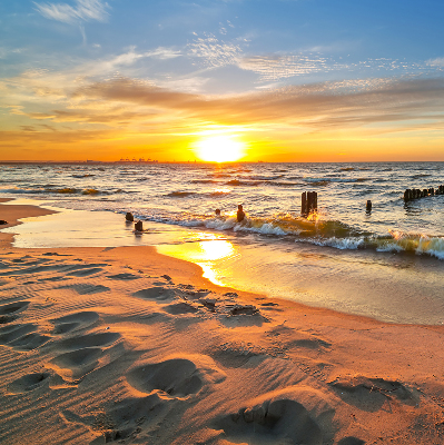 Rolgordijn voor het raam Zonsondergang