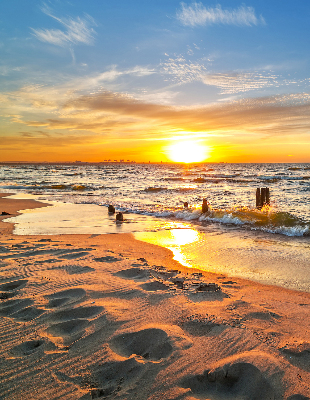 Rolgordijn voor het raam Zonsondergang