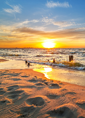 Rolgordijn voor het raam Zonsondergang
