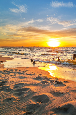 Rolgordijn voor het raam Zonsondergang
