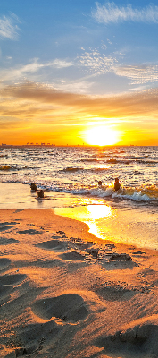 Rolgordijn voor het raam Zonsondergang