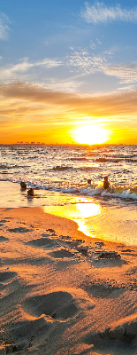 Rolgordijn voor het raam Zonsondergang