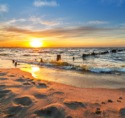 Rolgordijn voor het raam Zonsondergang