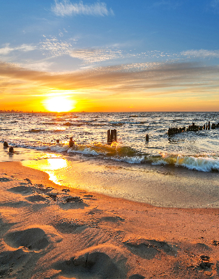 Rolgordijn voor het raam Zonsondergang