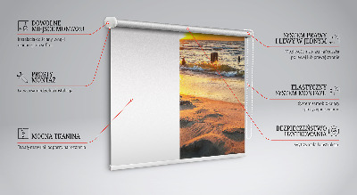 Rolgordijn voor het raam Zonsondergang