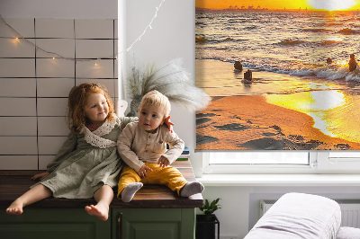 Rolgordijn voor het raam Zonsondergang