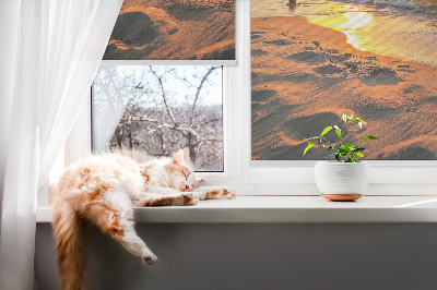 Rolgordijn voor het raam Zonsondergang