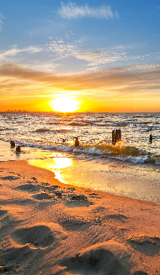 Rolgordijn voor het raam Zonsondergang