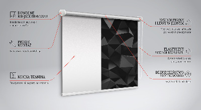 Rolgordijn voor het raam Zwarte origami