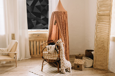 Rolgordijn voor het raam Zwarte origami