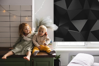 Rolgordijn voor het raam Zwarte origami