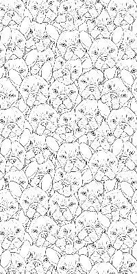 Rolgordijn voor het raam Getekende honden