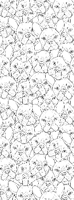 Rolgordijn voor het raam Getekende honden