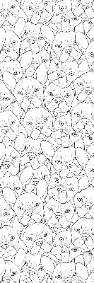 Rolgordijn voor het raam Getekende honden