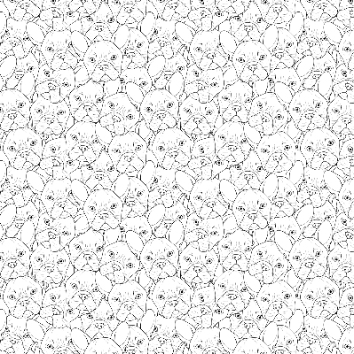 Rolgordijn voor het raam Getekende honden