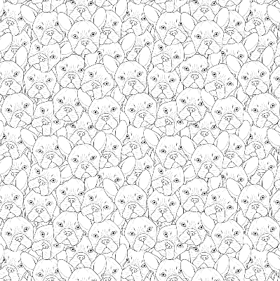 Rolgordijn voor het raam Getekende honden