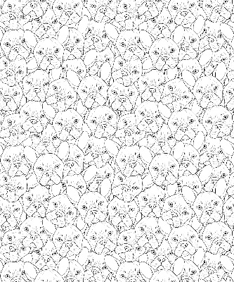 Rolgordijn voor het raam Getekende honden