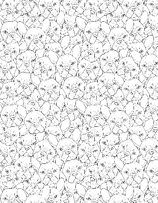 Rolgordijn voor het raam Getekende honden