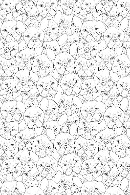 Rolgordijn voor het raam Getekende honden