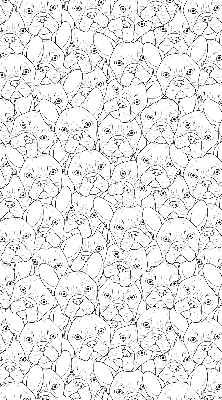 Rolgordijn voor het raam Getekende honden