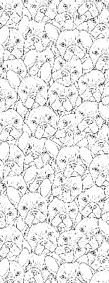 Rolgordijn voor het raam Getekende honden