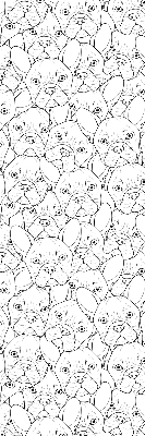 Rolgordijn voor het raam Getekende honden