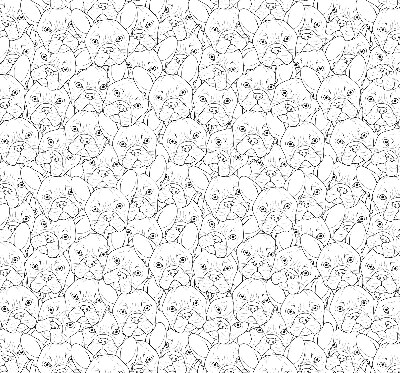 Rolgordijn voor het raam Getekende honden