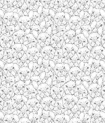 Rolgordijn voor het raam Getekende honden