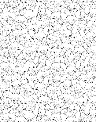 Rolgordijn voor het raam Getekende honden