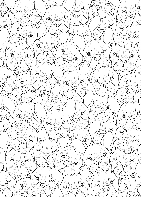 Rolgordijn voor het raam Getekende honden