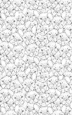 Rolgordijn voor het raam Getekende honden